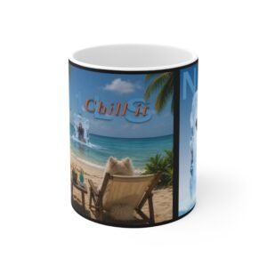 Nils Chill It Beach Scene 11oz Coffee Mug — Tropical Relaxation Drinkware